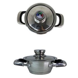 Nutri Stahl Cooking System 1 Quart Saucepot & Cover Mini Stainless Steel